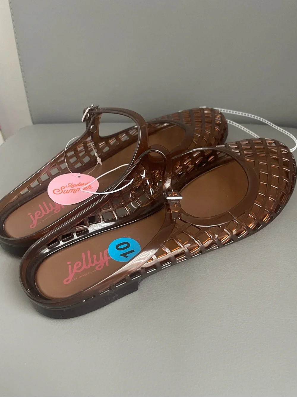 Jellypop Jelly Mesh Mule Flat Sandals Brown Women’s Size 10 - Picture 7 of 12